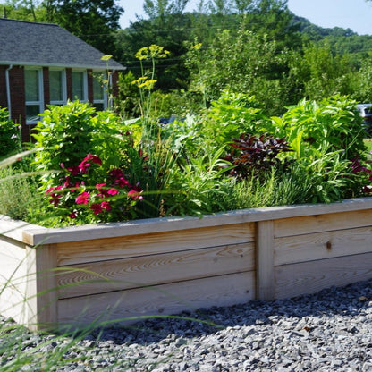 Gardenary Cedar Raised Garden Beds with Trim